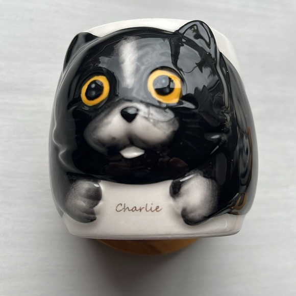 PLT 3 pc Set Window Garden Kitty Pots ceramic Porcelain Cats flower - Picture 3 of 8